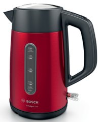 Електрочайник Bosch, 1.7л, метал, червоний