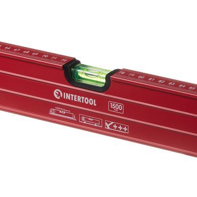 Уровень с поворотной капсулой 1500 мм, 3 глазка INTERTOOL MT-1275