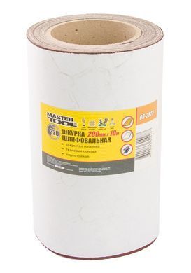 Шкурка шліфувальна на тканинній основі MASTERTOOL Р220 200 мм 10 м 08-2822