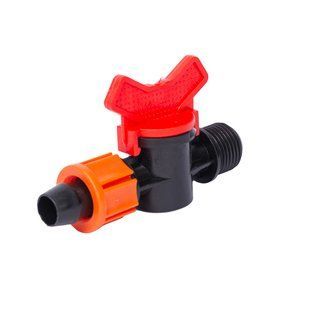 Кран для крапельної стрічки &Oslash;16мм н/р 1/2" FLORA (5079654)