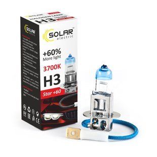 Галогеновая лампа Solar H3 12V 55W PK22s Starlight +60%