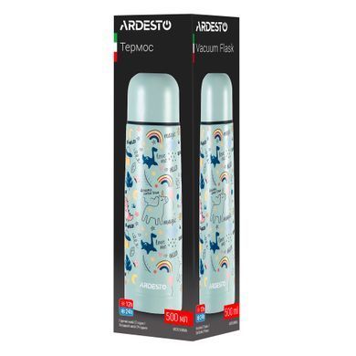 Термос Ardesto Magic 500мл, нержавіюча сталь, сірий