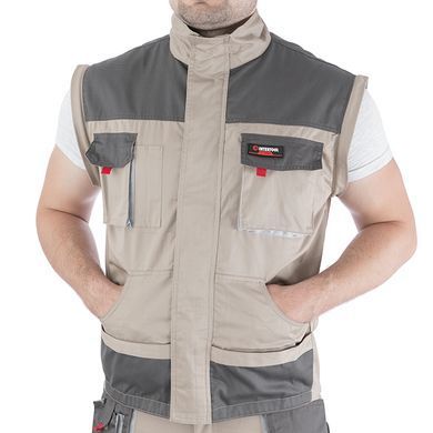 Куртка рабочая 2 в 1, 100 % хлопок, плотность 180 г/м2, S INTERTOOL SP-3031