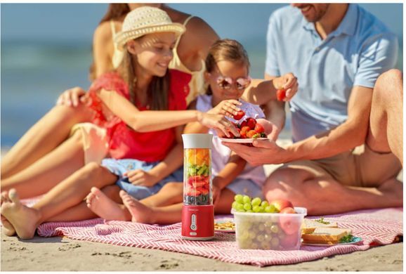 Блендер Sencor портативный для полосы 150Вт, чаша-500мл, USB-C, бело-красный