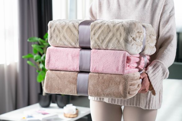Плед Ardesto Embossed, 200х220см, тауп, 100% полиэстер