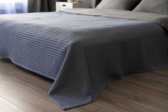 Плед Ardesto Pique 220x230см, 100% хлопок, голубой