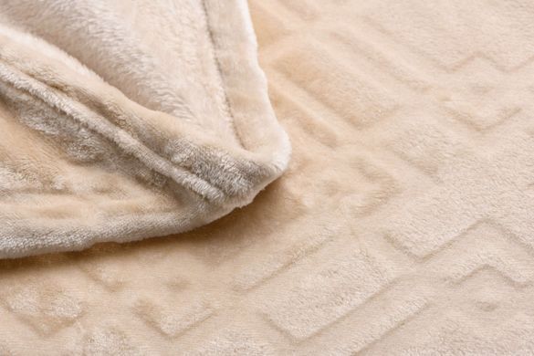Плед Ardesto Embossed, 200х220см, тауп, 100% полиэстер