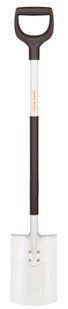 Лопата пряма Fiskars White, закруглене лезо, полегшена, 105 см, 1.22кг