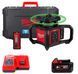 Уровень лазерный ротационный аккумуляторный MILWAUKEE, M18 RLOHVG300-501C, 300м (зарядное устройство M12-18 C, 1 аккумулятор М18 В5 5Ач, детектор, кейс)