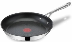 Сковорода Tefal Jamie Oliver Cooks Direct, 28см, покриття Titanium 2Х, індукція, Thermo-Spot, нерж.сталь