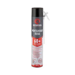 Піна монтажна, всесезонна 750 мл/1000г.+ трубочка INTERTOOL FS-1100