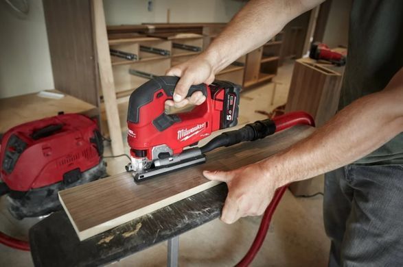 Лобзик аккумуляторный MILWAUKEE, M18 FJS-0X (каркасное полотно, адаптер, кожух, насадка, накладка подошвы, HDкейс)