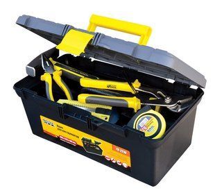 Скринька для інструменту MASTERTOOL 16" (395х223х165 мм) пластикові замки 79-2216