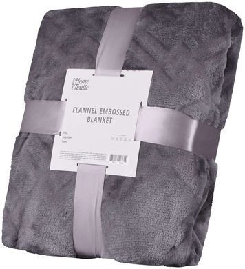 Плед Ardesto Embossed, 200х220см, серый, 100% полиэстер