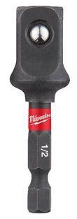 Переходник ударный ShW MILWAUKEE, с 1/4'' Hex на 1/2'' квадратный хвостовик