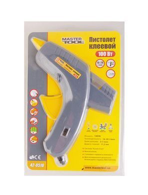 Пістолет клейовий MASTERTOOL &Oslash;11.2 мм 100 Вт 16-28 г/хв "Крапля-Стоп" з вимикачем 42-0510