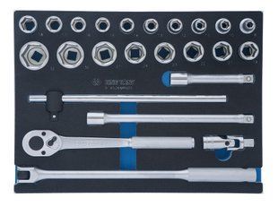 Набір торцевих головок 1/2" 24 од. 6-ти грані, (8-32mm)