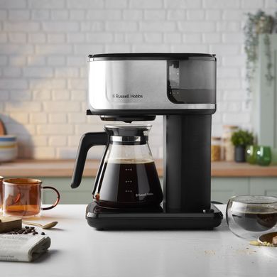 Кавоварка Russell Hobbs Attentiv, 1.25л, мелена, чорно-срібний