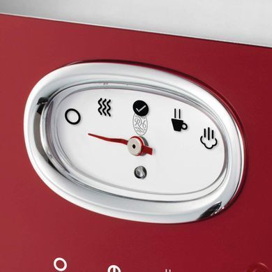 Кавоварка Russell Hobbs рожкова Retro, 1,1л, мелена, капучинатор, червоний
