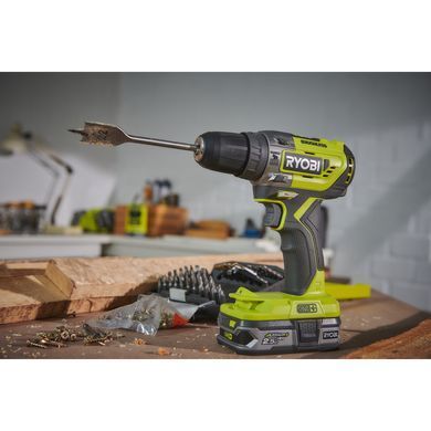 Шуруповерт-дриль Ryobi ONE+ R18PD5-0 18В ударний, безщітковий, 2-шв, 50Нм, (без АКБ і ЗП)